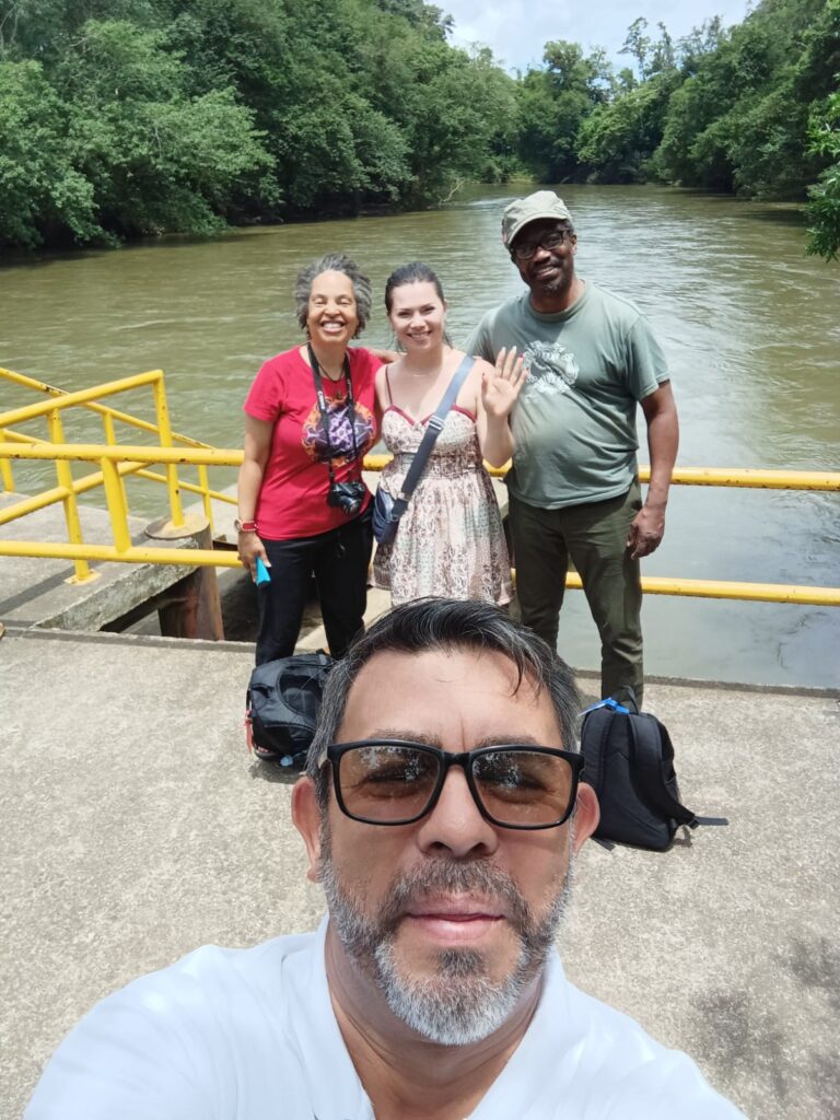 Sly, Marielle, Me & Frank on the Sarapiqui River Boat Tour