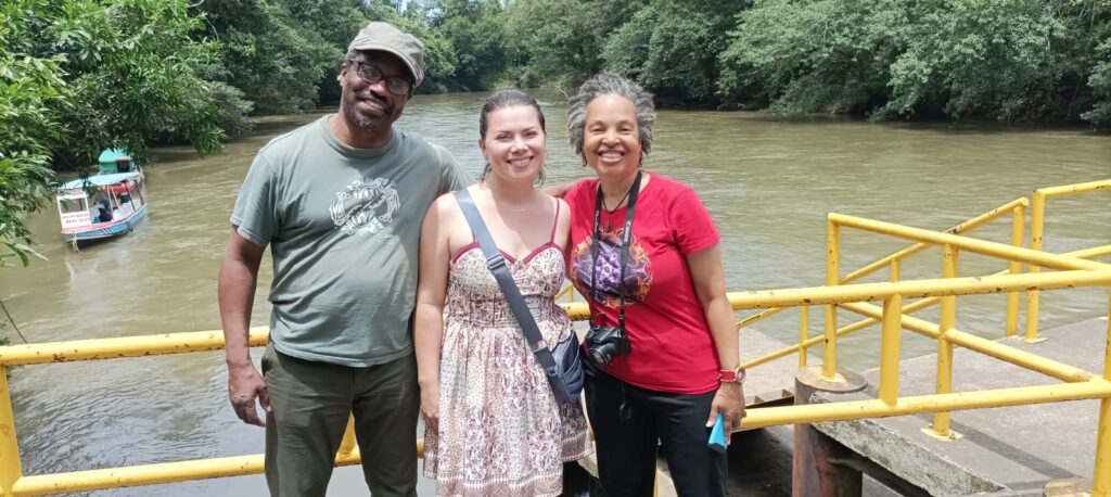 Sly, Marielle & I on the Sarapiqui River Boat Tour