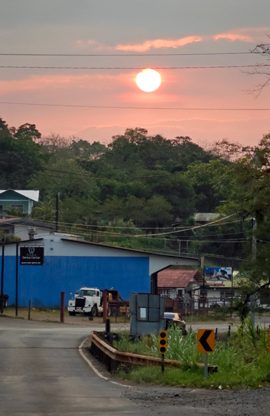 Costa Rica Hello Again: Dinoland. Jacquie's Mindfulness Musings Blog. Sunset on the way to Qrico