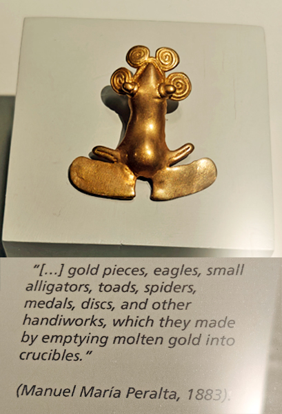 Frog figure at the Gold Museum. Costa Rica, Hello Again: San Jose and the Museo del Oro (the Gold Museum) Jacquie's Mindfulness Musings Blog