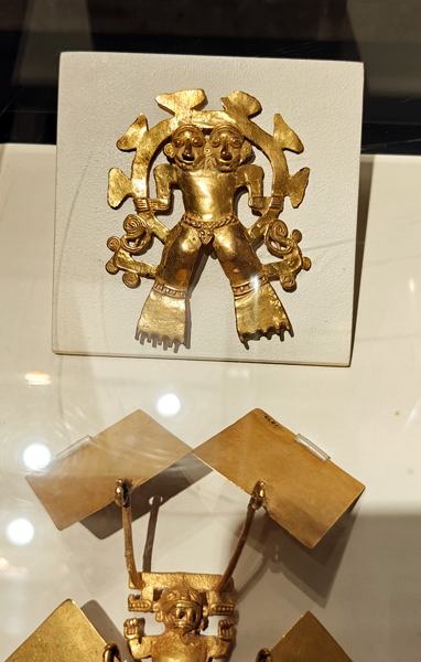 Gold pendant artifact at the Gold Museum. Costa Rica, Hello Again: San Jose and the Museo del Oro (the Gold Museum) Jacquie's Mindfulness Musings Blog