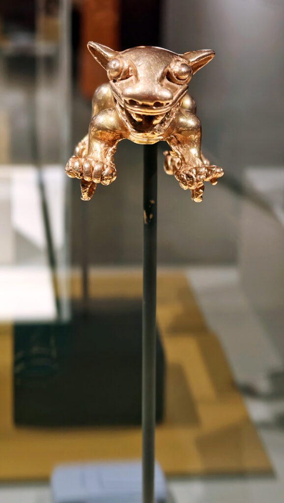 Gold Jaguar artifact at the Gold Museum. Costa Rica, Hello Again: San Jose and the Museo del Oro (the Gold Museum) Jacquie's Mindfulness Musings Blog