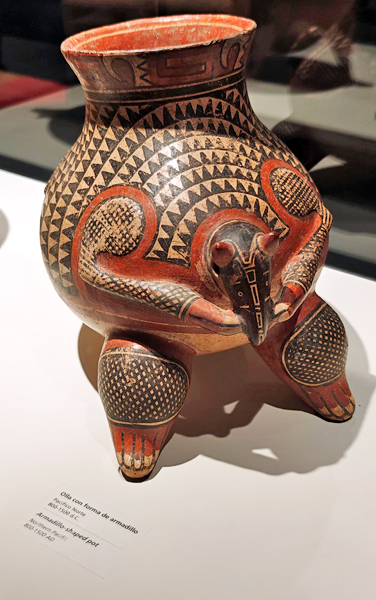 Artifact at the Gold Museum. Armadillo shaped pot. Costa Rica, Hello Again: San Jose and the Museo del Oro (the Gold Museum) Jacquie's Mindfulness Musings Blog