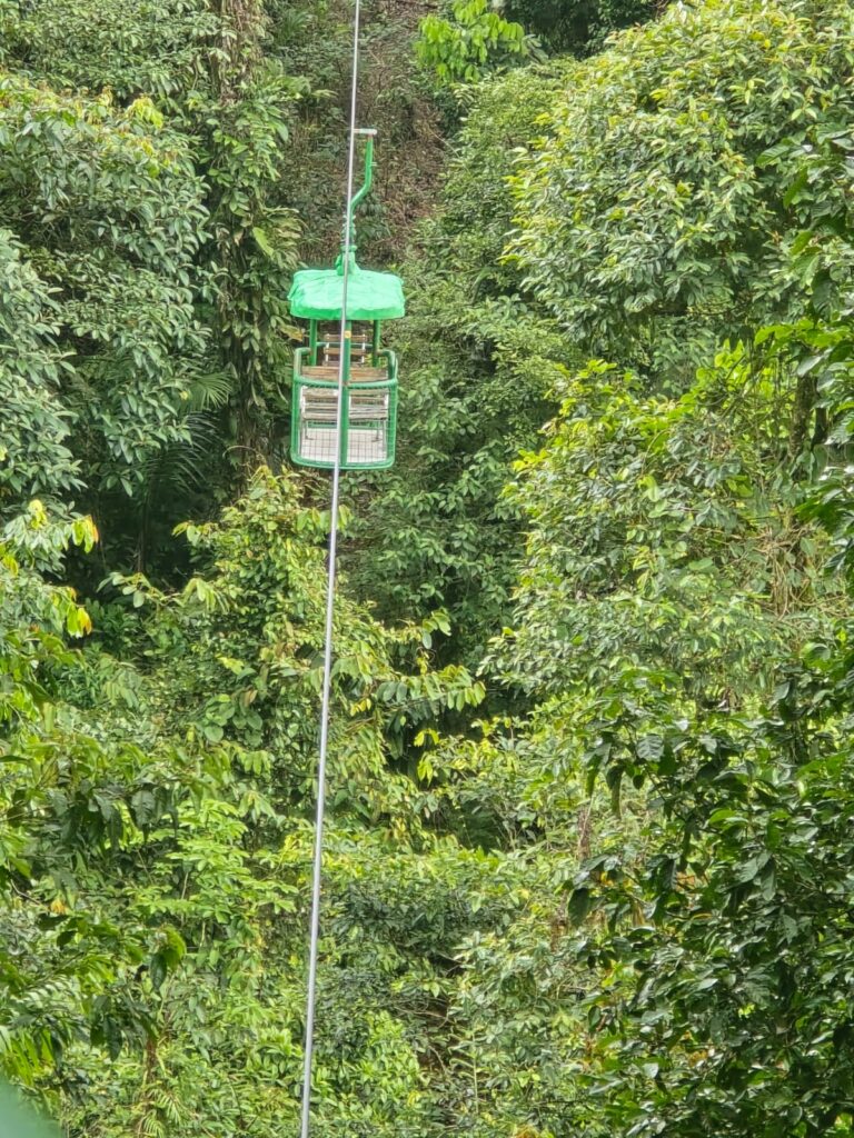 Way up in the tram. Costa Rica Hello Again: Braulio Carrillo National Park. Jacquie's Mindfulness Musings Blog